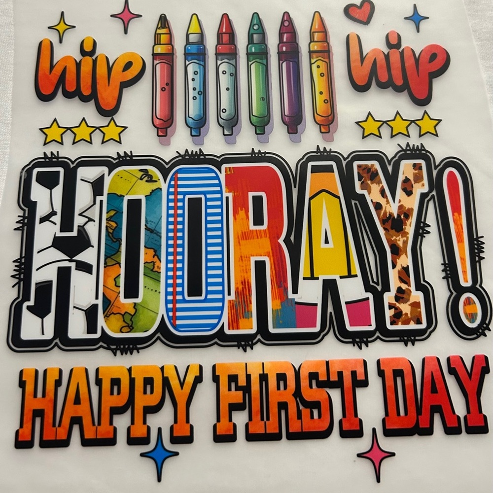 Graphic Tee Back To School HOORAY. Made To Order. Youth Sizes Xsmall-Large